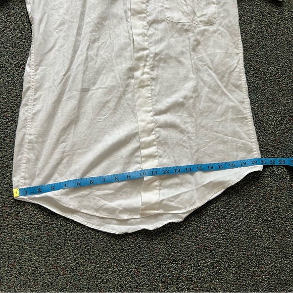 ADONIS White Cotton Short Sleeve Button Down Formal Fancy Dress Shirt Neck 14.5 - Picture 16 of 16